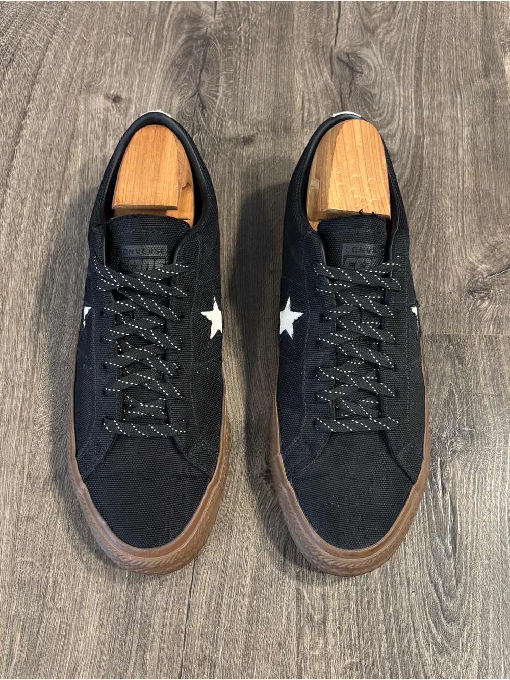 Converse One Star Pro Shoes Lace Up Black Cordura Canvas A03217C Mens size 12 - Picture 2 of 13
